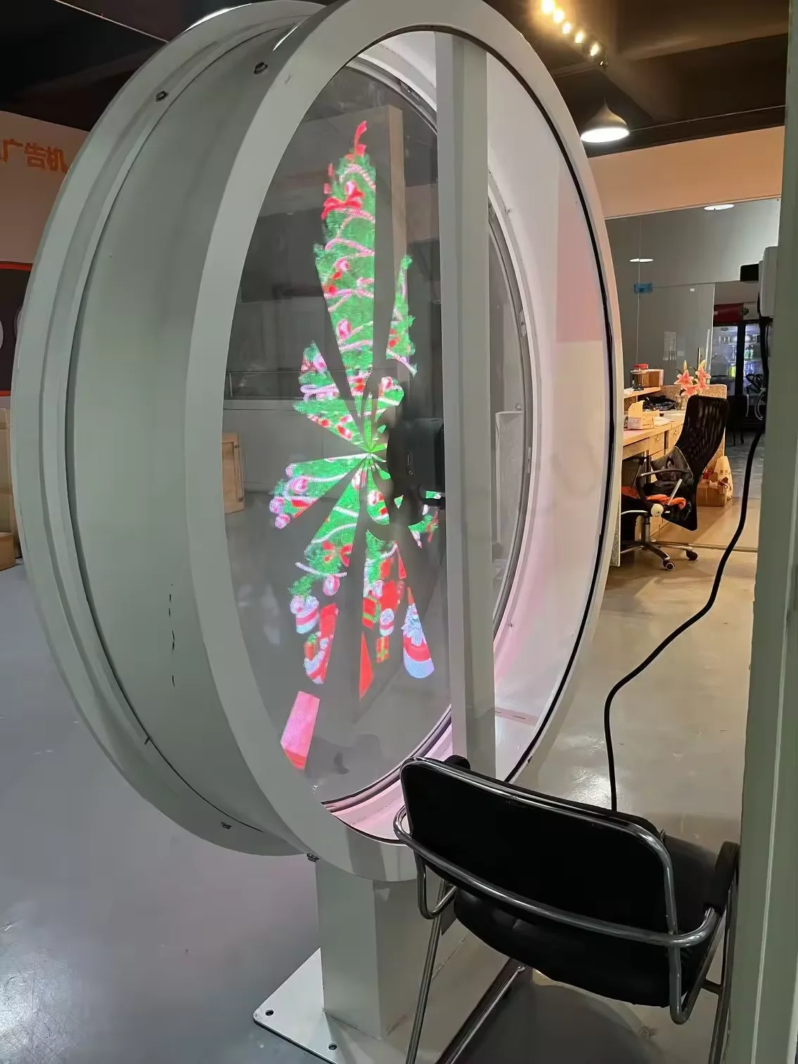 8 Blades 3d Hologram Projector Fan Hologram 180cm Big Size Holographic Led Advertising Display Cloud Wifi App Control