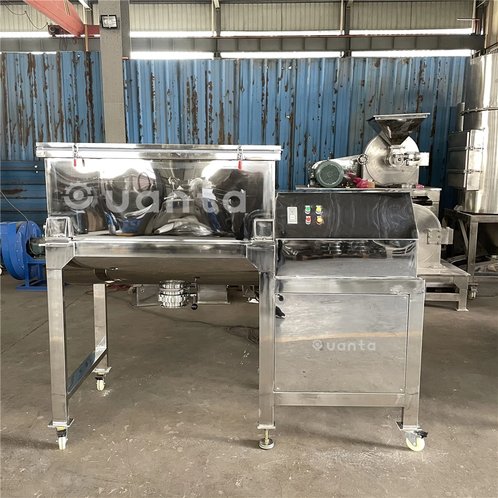 Seasoning Mixing Machine Single Paddle Mixer Stainless Steel Horizontal Ribbon Mixer Detergent Powder Mixer Food Pharmacy