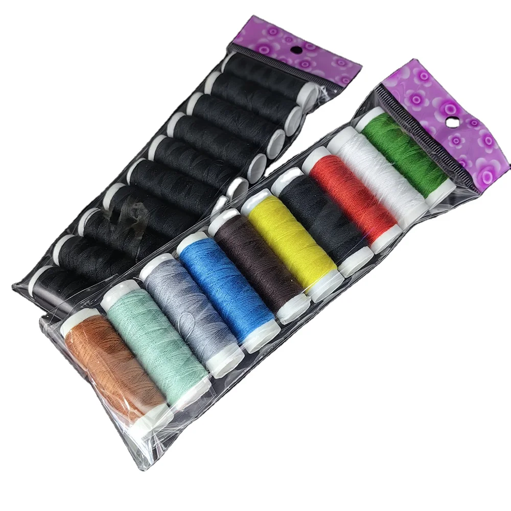 Wholesale 10PCS black and white color sewing thread  household polyester sewing thread