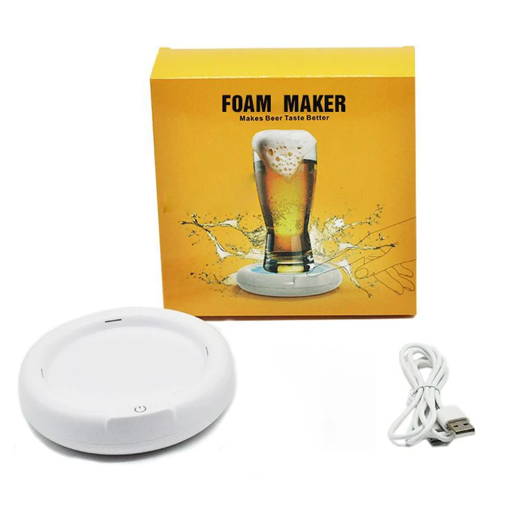 Household Supersonic Foaming Machine, Portable Beer Foam Maker Sonic Foamer Beer Bubbler for Ice Beer/