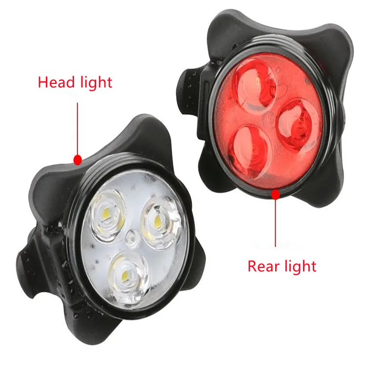 Необходимый для велосипеда водонепроницаемый ночной велосипедный предупреждающий задний фонарь комплект велосипедных фонарей с зарядкой от USB передний задний велосипедный фонарь