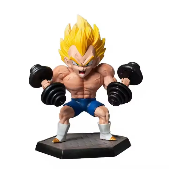 Collection 17cm anime GK DBZ super saiyan Vegeta Fitness action figure PVC model toy for gifts