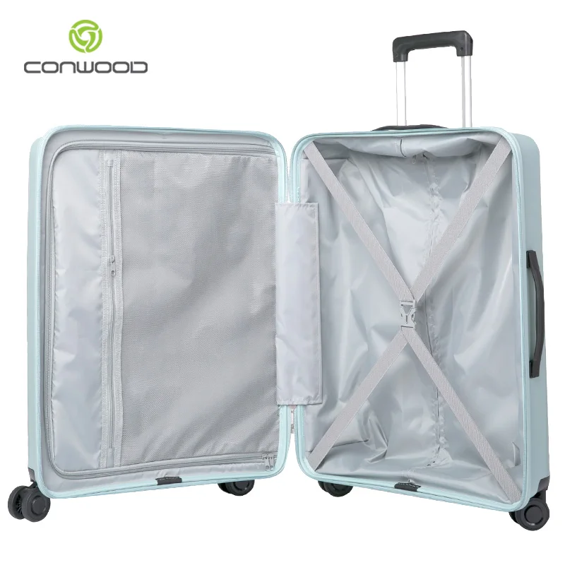 BSCI certification PP  trolley cool luggage suitcase set, polypropylene luggage