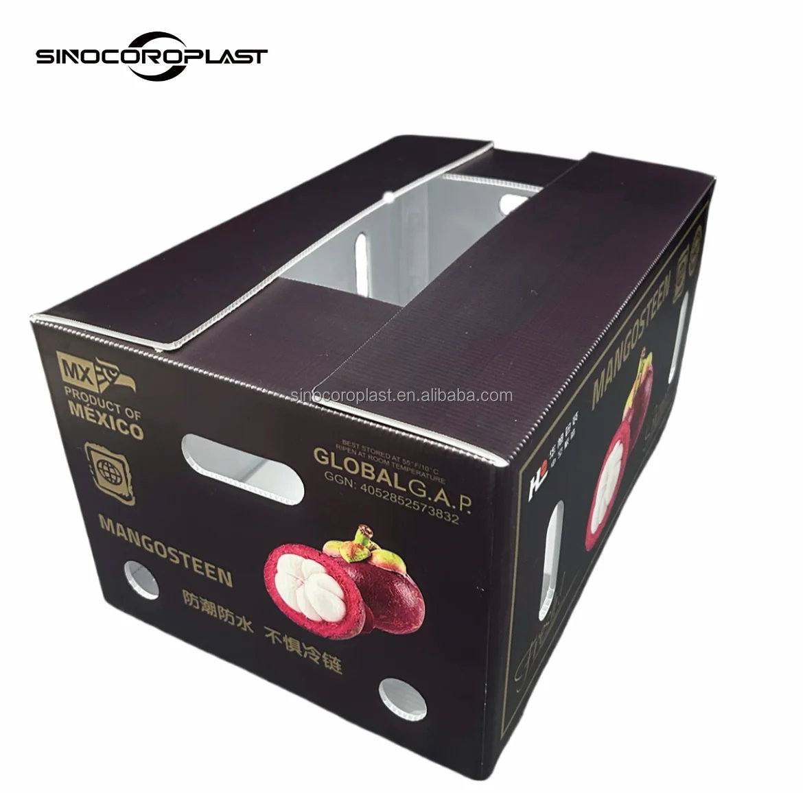 Wholesale Custom Foldable Plastic Corrugated Fresh Printed Folding Fruit Storage Packaging Packing PP Coroplast Box For Fruit