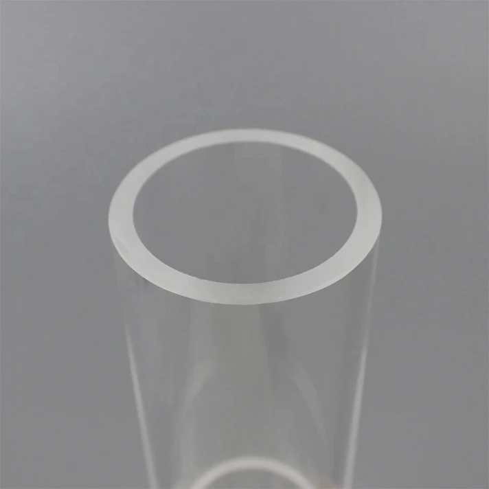 Fused quartz large diameter tubing open