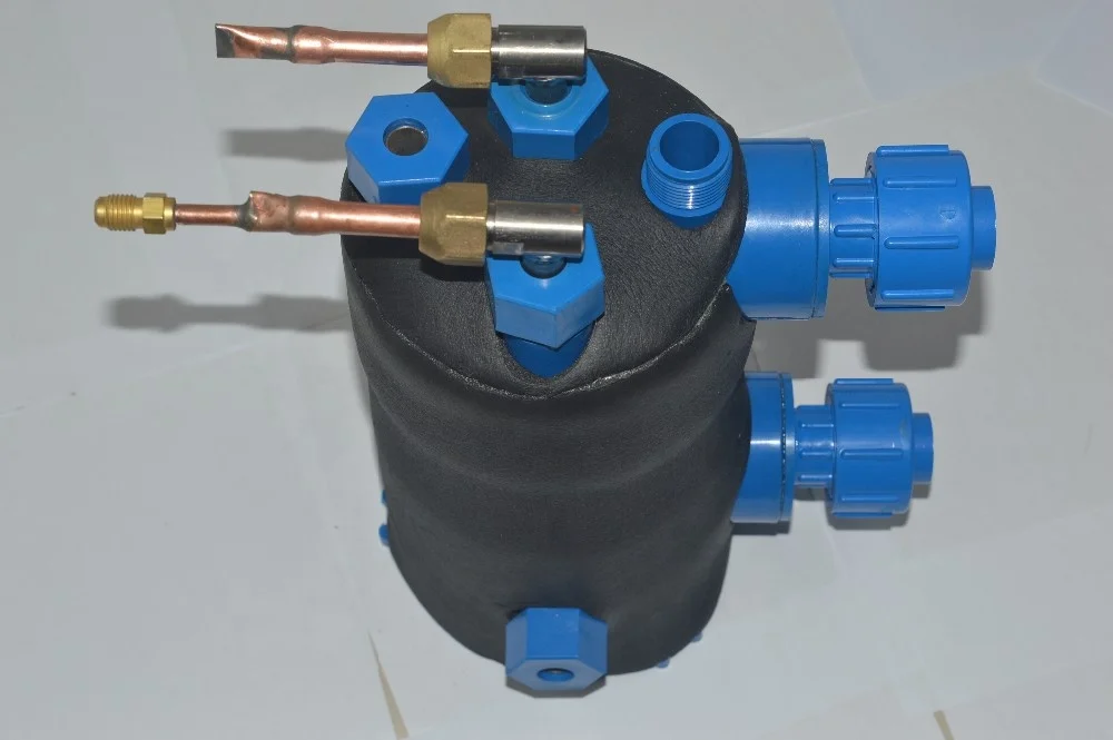 2HP/3HP/5HP/7.5HP титановый испаритель с ПВХ оболочкой трубчатый теплообменник для