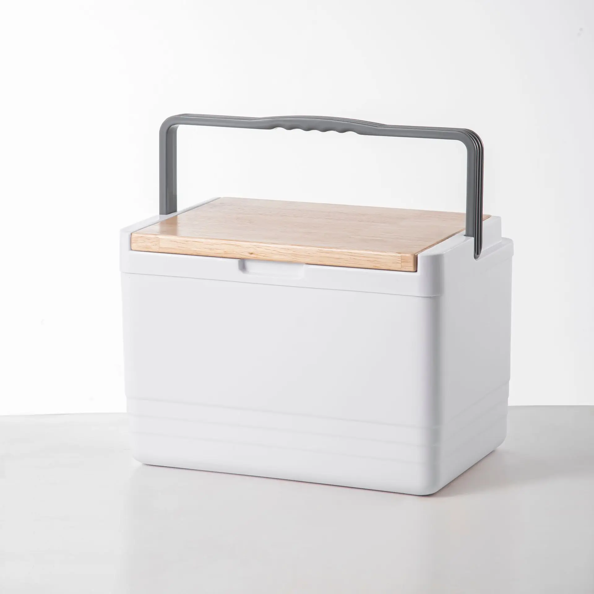 Korean Market Cooler Box Outdoor Camping Ice Chest Cooler With Handle and Cover Cooler Container With Cutting Board