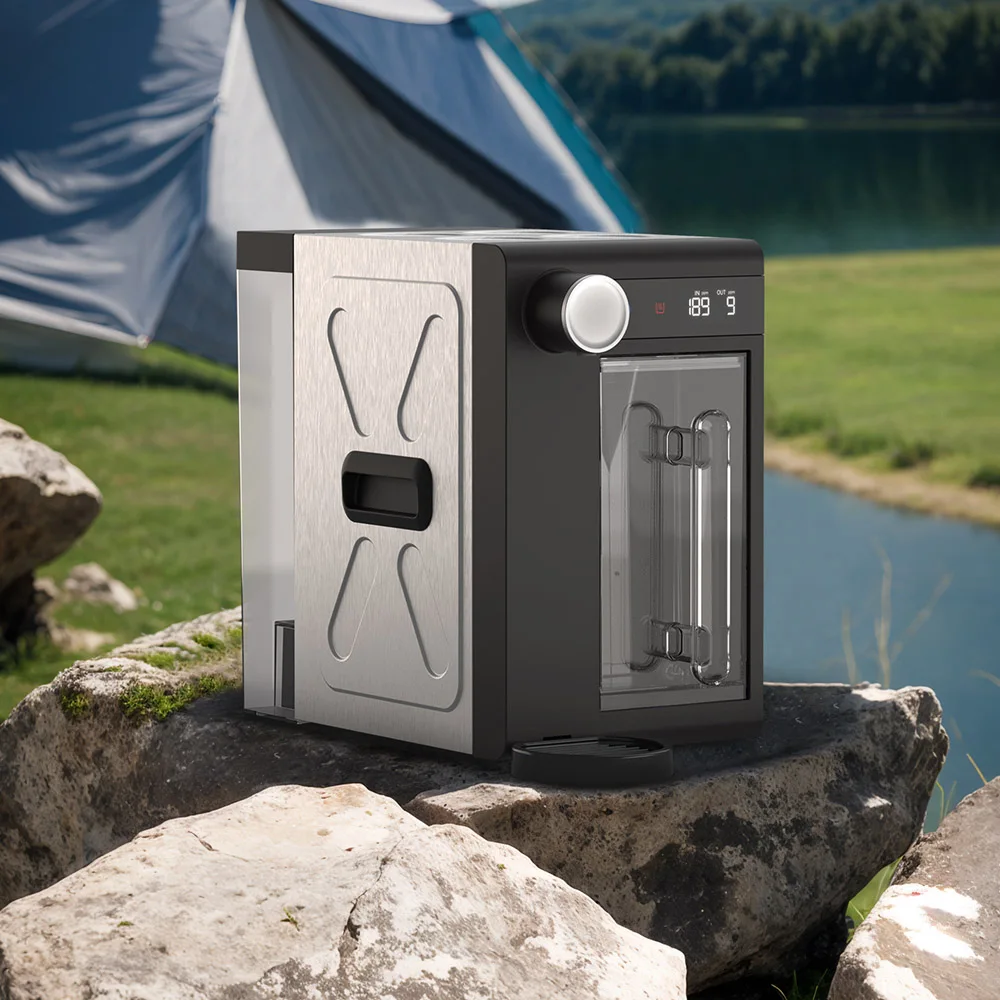 Outdoor Patent Design Countertop Instant Hot Water Dispenser Filter Commercial Reverse Osmosis 4 Stages Water Purifier Machine