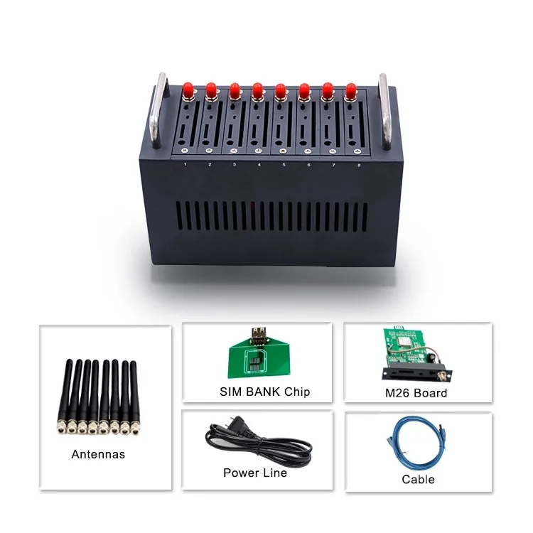 Broadcasting Advertisement 8 ports 4G LTE EC20 Bulk SMS GSM Modem Pool