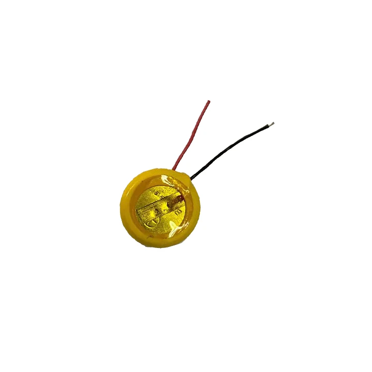 3.6v 60mah Li-ion Rechargeable Button Coin Cell Wireless Headset Battery CP1254 ICR1254 LIR1254 Battery with Wires Tabs