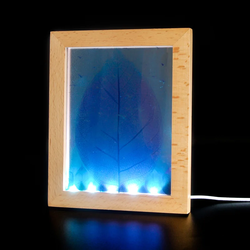 Amazon Top Seller Creative Wood Lamp 3D Acrylic Photo Frame Light LED Desk For Birthday
