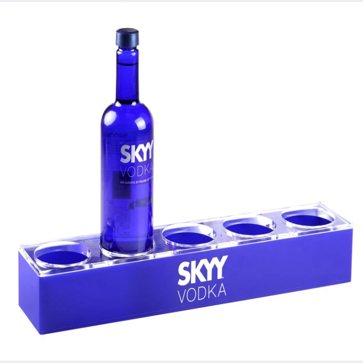 Барная стойка, 5 бутылок, синий акриловый демонстрационный стеллаж для вина/держатель для винных бутылок