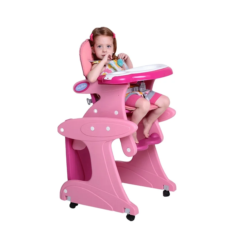 MH02 Plastic Baby HighChair 3 IN 1 Multifunctional Highchair Child dinner Chair with Rocker dinning table baby eating chairs