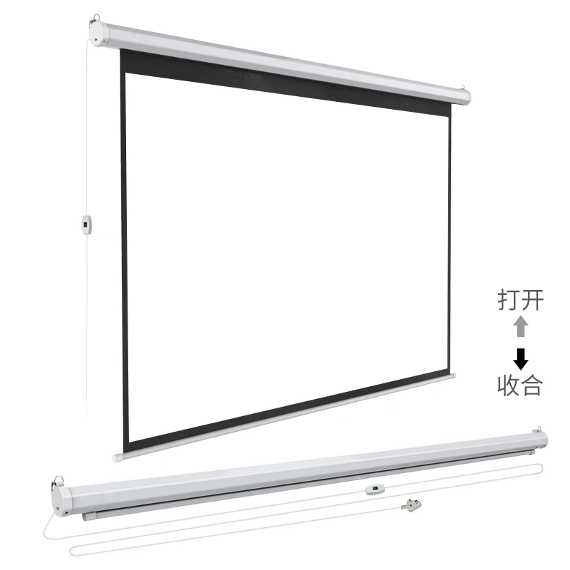 Motorized Projector Screen 100inch 120inch Electric Projection Screen Size customization