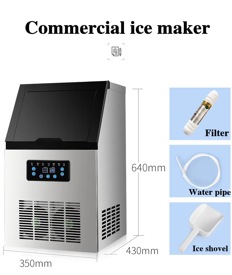 Ice Maker 60KG 70KG 80KG /24H cube ice making machine automatic square ice maker for commercial use