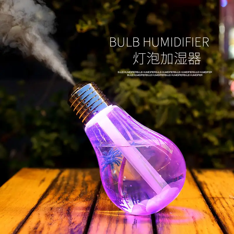 Handheld Flash Bulb 400ml LED Aroma Diffuser Home Air Cool Mist Freshener Humidifier