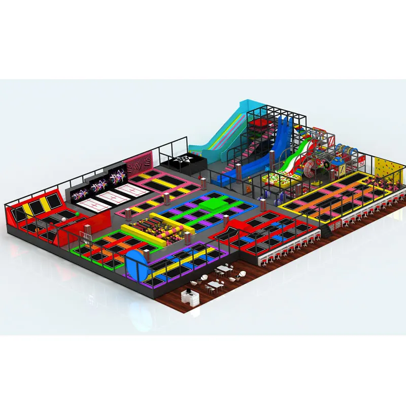 Professional Customized Commercial Indoor Trampoline Park Equipment Free Jump Soft Edged Outdoor Playground for sale