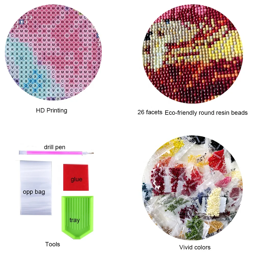 Custom Made DIY Art Full Drill 30x40cm Trees Landscape 5D Diamond Embroidery Painting with Box