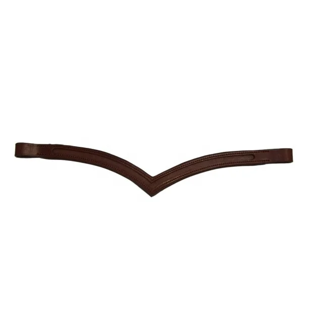Premium Genuine Real Leather Empty channel DIY leather Extreme V-shaped brow band for bridles for horses Hot Selling Latest