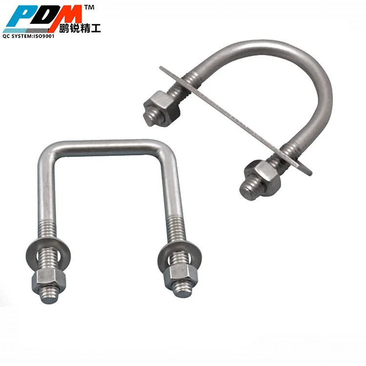Factory price hot-dip galvanized steel U bolt and nut types of nuts and bolts