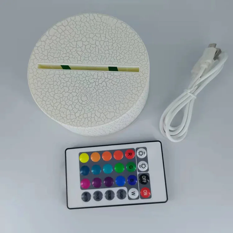 Cartoon Cute Customized shape Acrylic 3D LED Lamp Baby Night Light Sleeping Lighting LED night light base