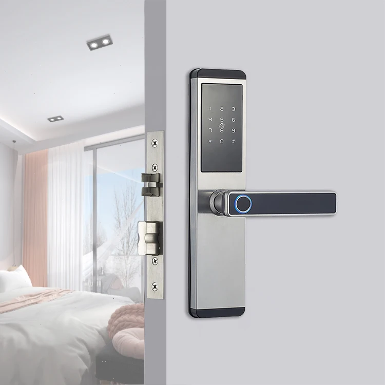 Water-repellent High Quality Passcode Keypad Intelligent Biometric Finger Print IC Card Smart Door Lock
