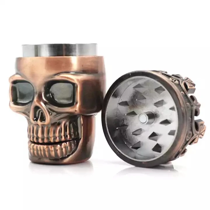 Оптовая продажа, бронзовый цинковый мельница для специй, табака, трав, курительные аксессуары, Металлическая корона, мельница для табака