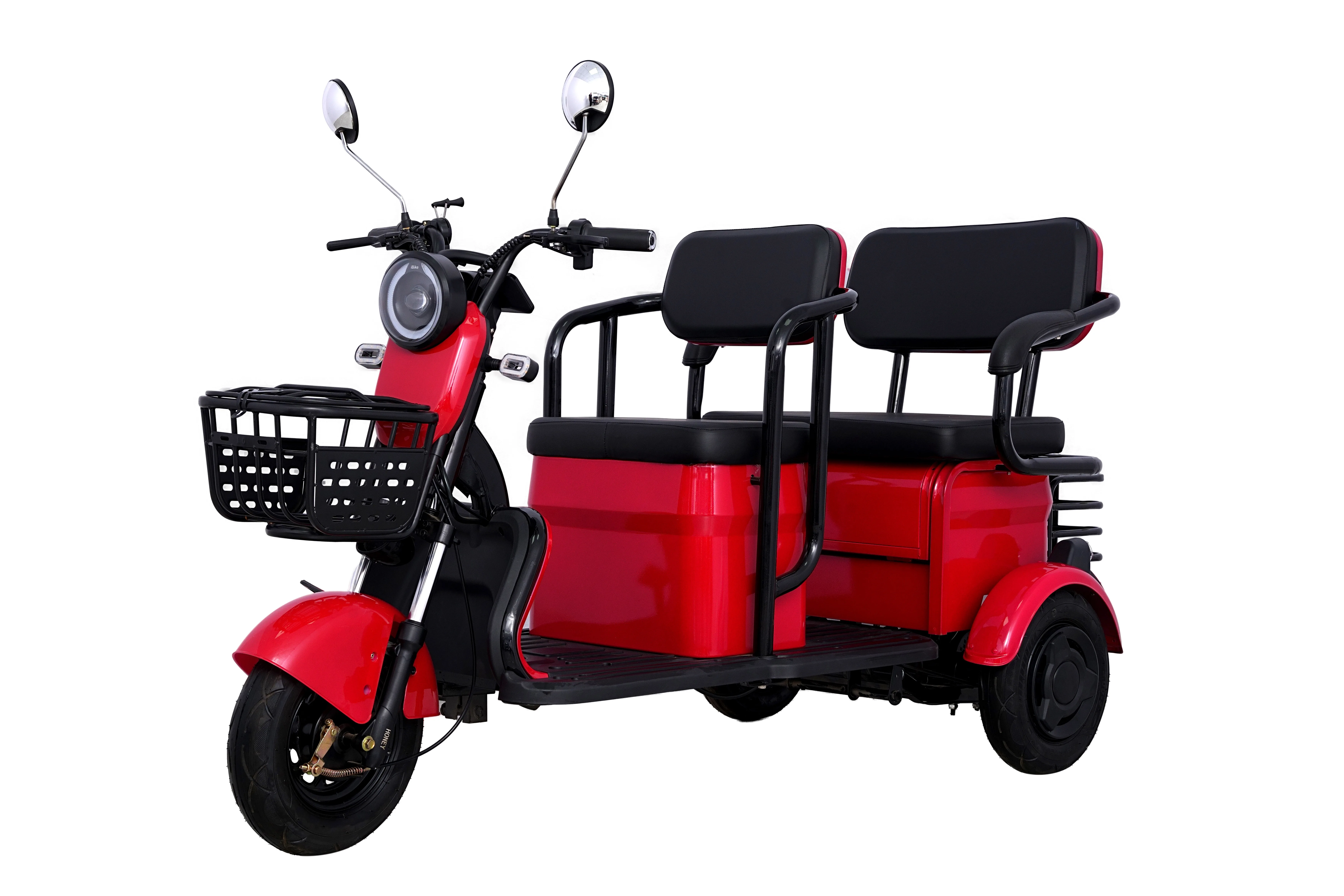 Hot sale red electric tricycle, eco-friendly tricycle, fashionable tricycle for riding out