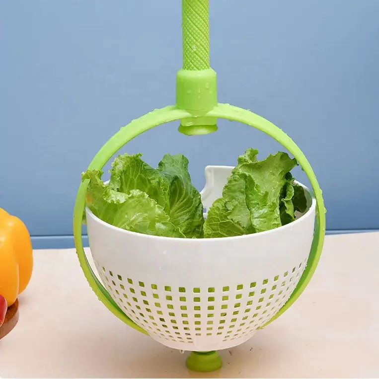 Plastic Vegetable Fruit Salad Spinner Lettuce Greens Washer Household Dry Washing Drain Basket