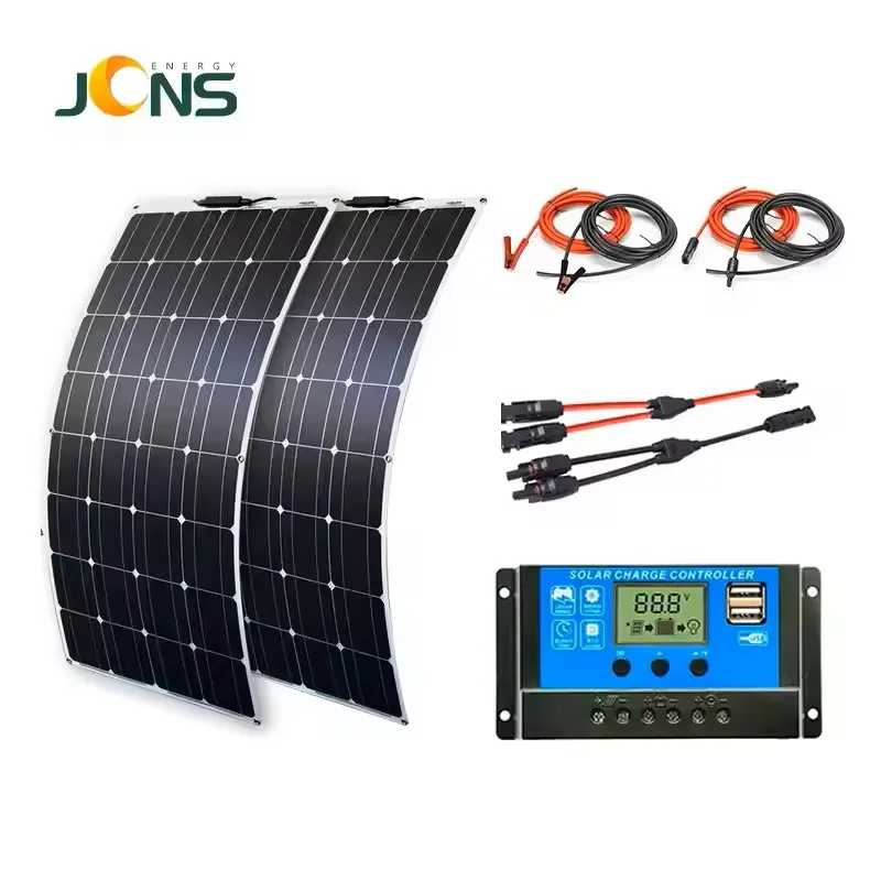 Custom Mono Full Black Small Thin Film 100W 300w 330w 350w 400w 500w 1000w Flexible Strips Rollable Solar Panels