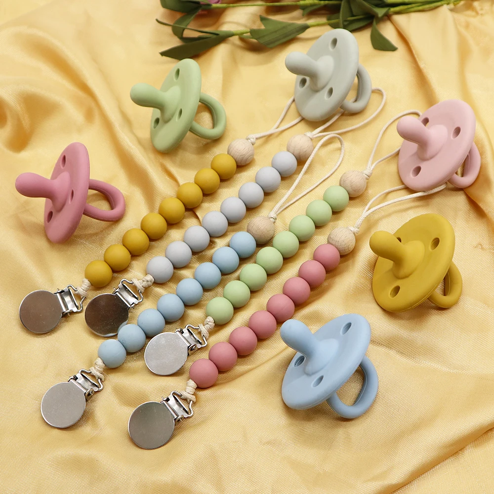 Manufacture Bulk Food Grade Soft Customized Silicone Baby Feeding Pacifier