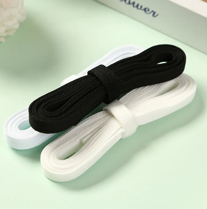 Knitted waist rope garment accessories black and white side strip 1cm ribbon