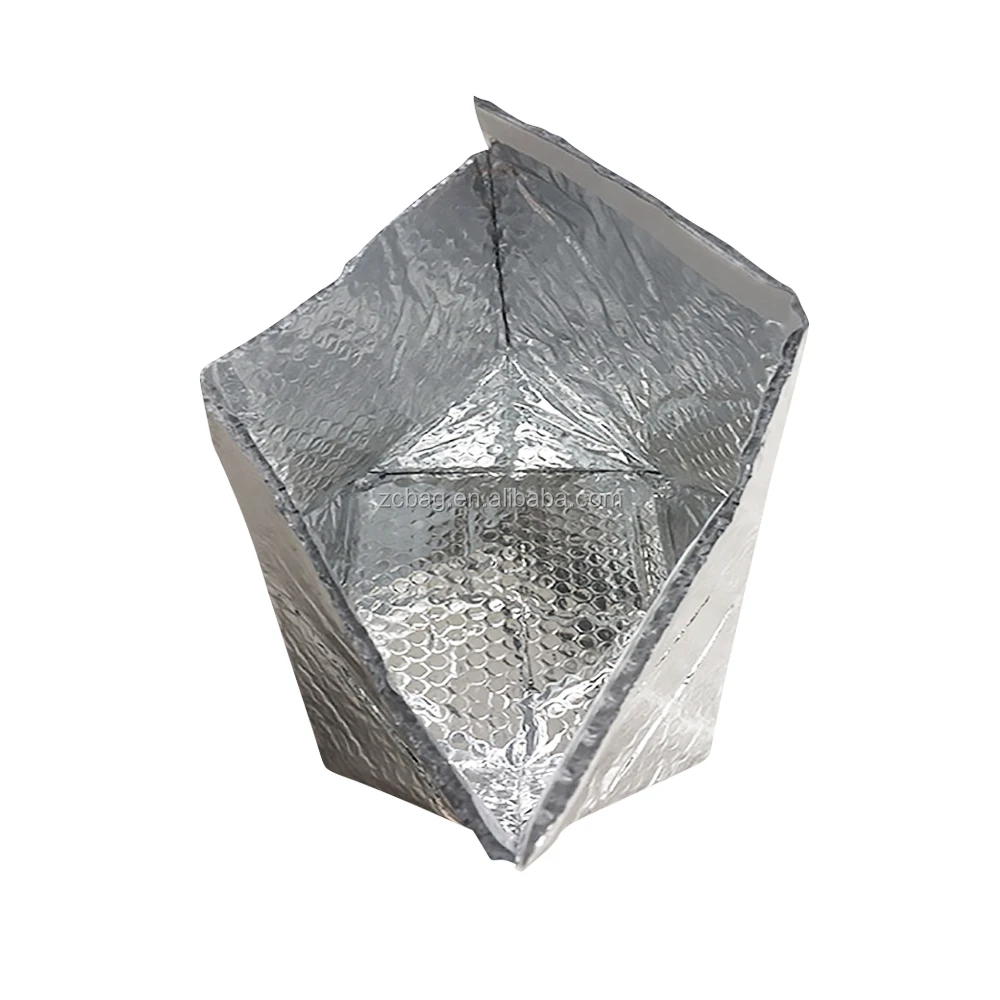 hot & cool lunch deli packaging bag isolation aluminum foil thermal insulated PE Material fishing cool deliver shipper box