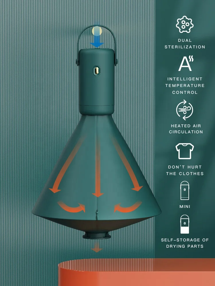 
Drop Shipping Small Portable Dryer Outdoor Travel Simple Electrical Blow-dryer Smart Daily Dryer 