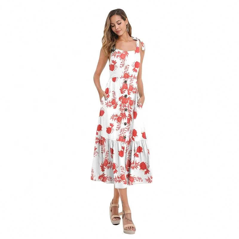
Ladies Boutique Dresses Clothing 2020 Floral Print Women Cloth Dress 