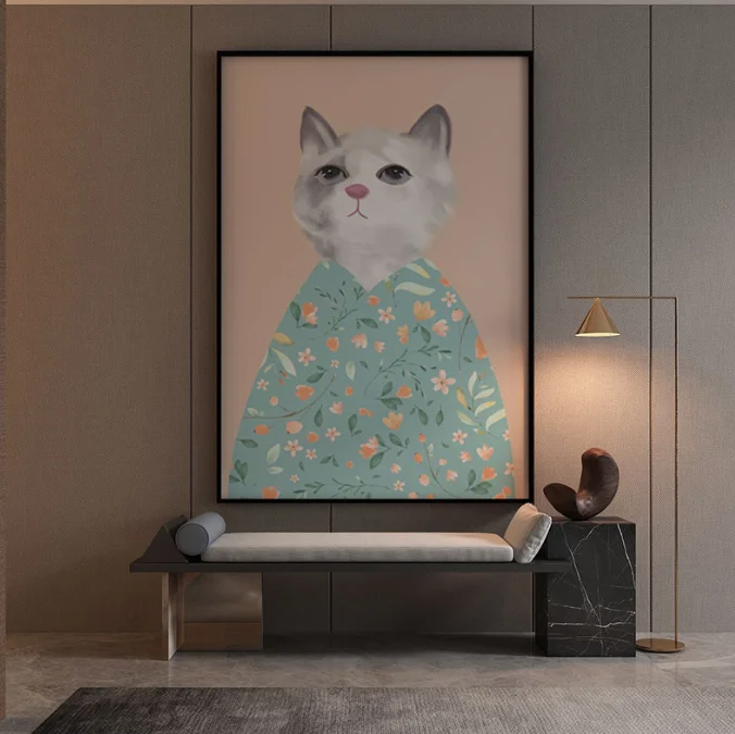 BIGIMAGE porcelain modern glass wall paintings artist art work decorative fashion style crystal painting reproduction