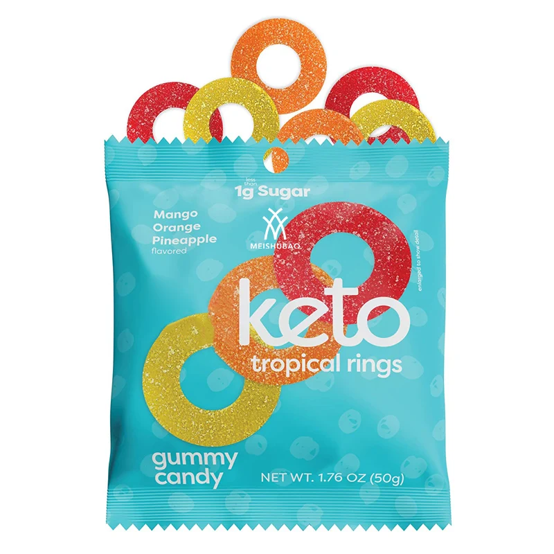 Естественный ароматизированный Keto закуски продукты для веганов Keto Gummy Candy с низким содержанием карбона Keto продукты