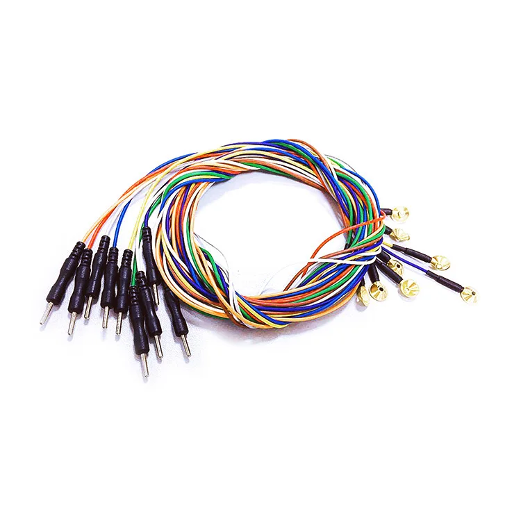 China Manufacturer Supply Eeg Cable Gold Cup Electrode Plug Connector eeg electrode