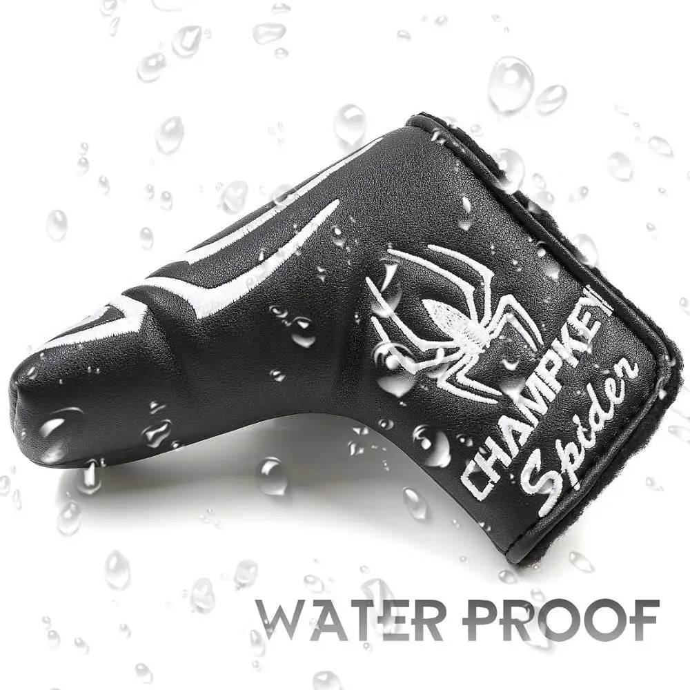 
Wholesale Custom Magnetic Golf Putter HeadCover Spider Design PU Leather Golf Blade Cover 