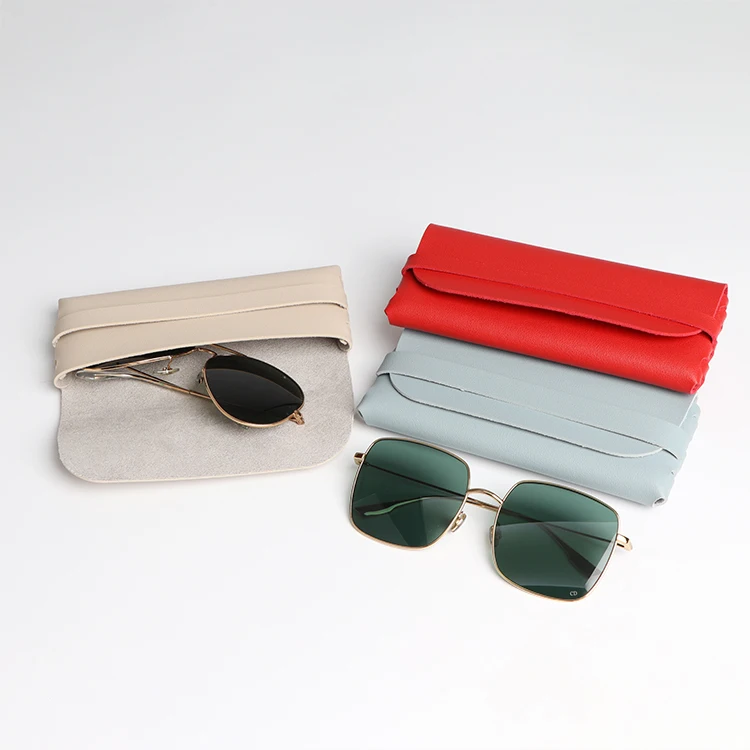 Eyeglass PU Case soft Shell, Portable Leather Slim Travel Sunglass Case, Ultra thin Lightweight,brillenetui