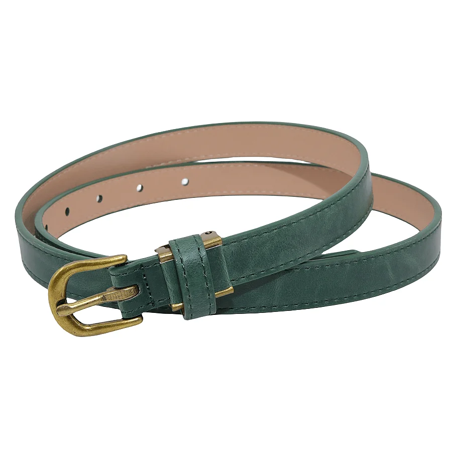 Stylish Pu Leather Skinny Women Belt Thin Waist Belts for Dresses