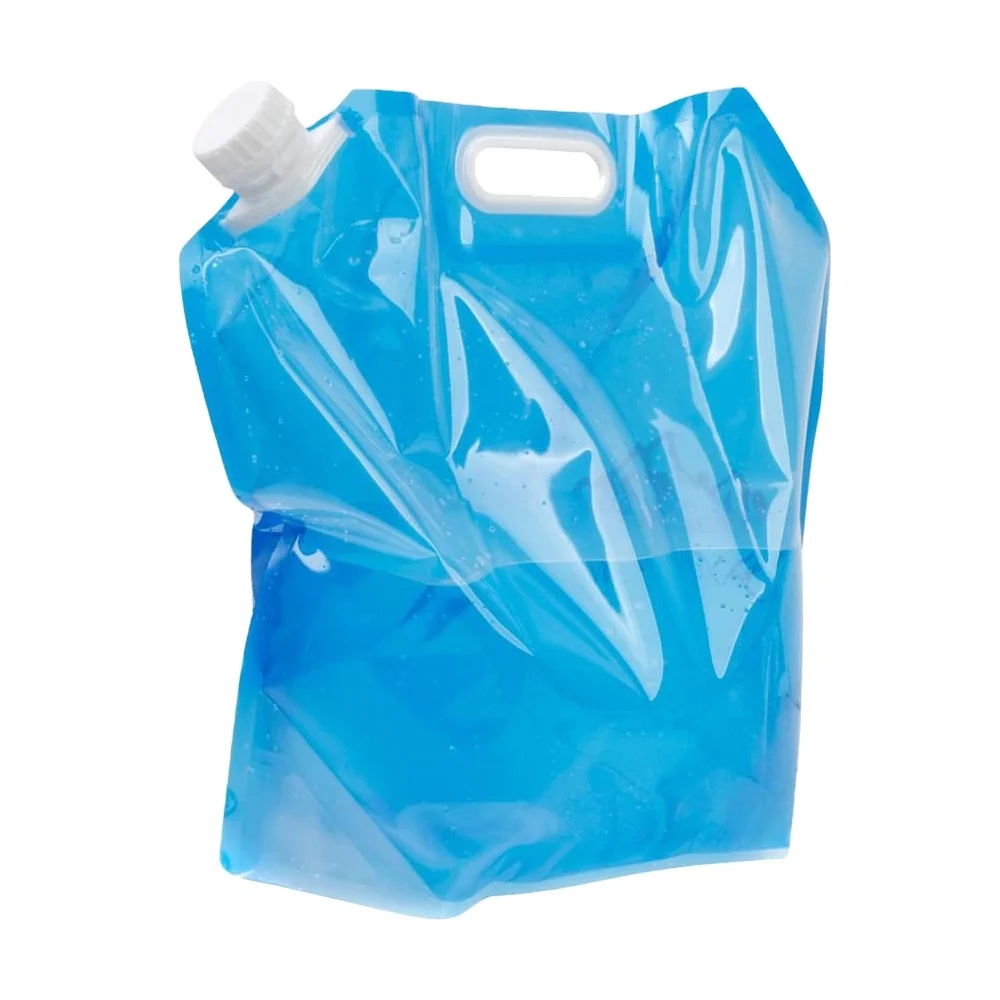Large Capacity Stand Up Drinking Alkaline Kangen Foldable Water 5 Liters Bag With Handle Spout Pouch