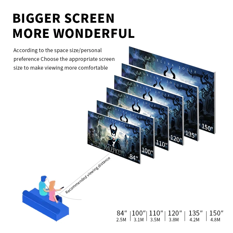 150 inch UST ALR Floor Rising Projection Screen Motorized Home Cinema Electric Laser TV Projector Screen