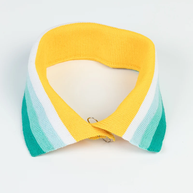 High quality cotton polo shirts flat weave collar jacquard knit collar