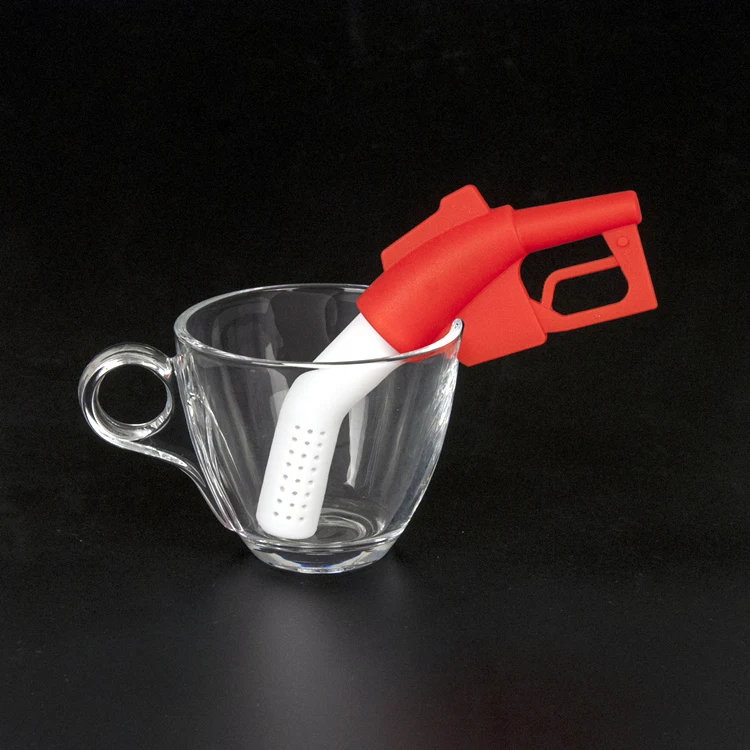 GN11 Tea Infuser Silicone Simulation of Gasoline nozzle silicone tea infuser Tea Coffee Loose Leaf Strainer Bag Mug Filter
