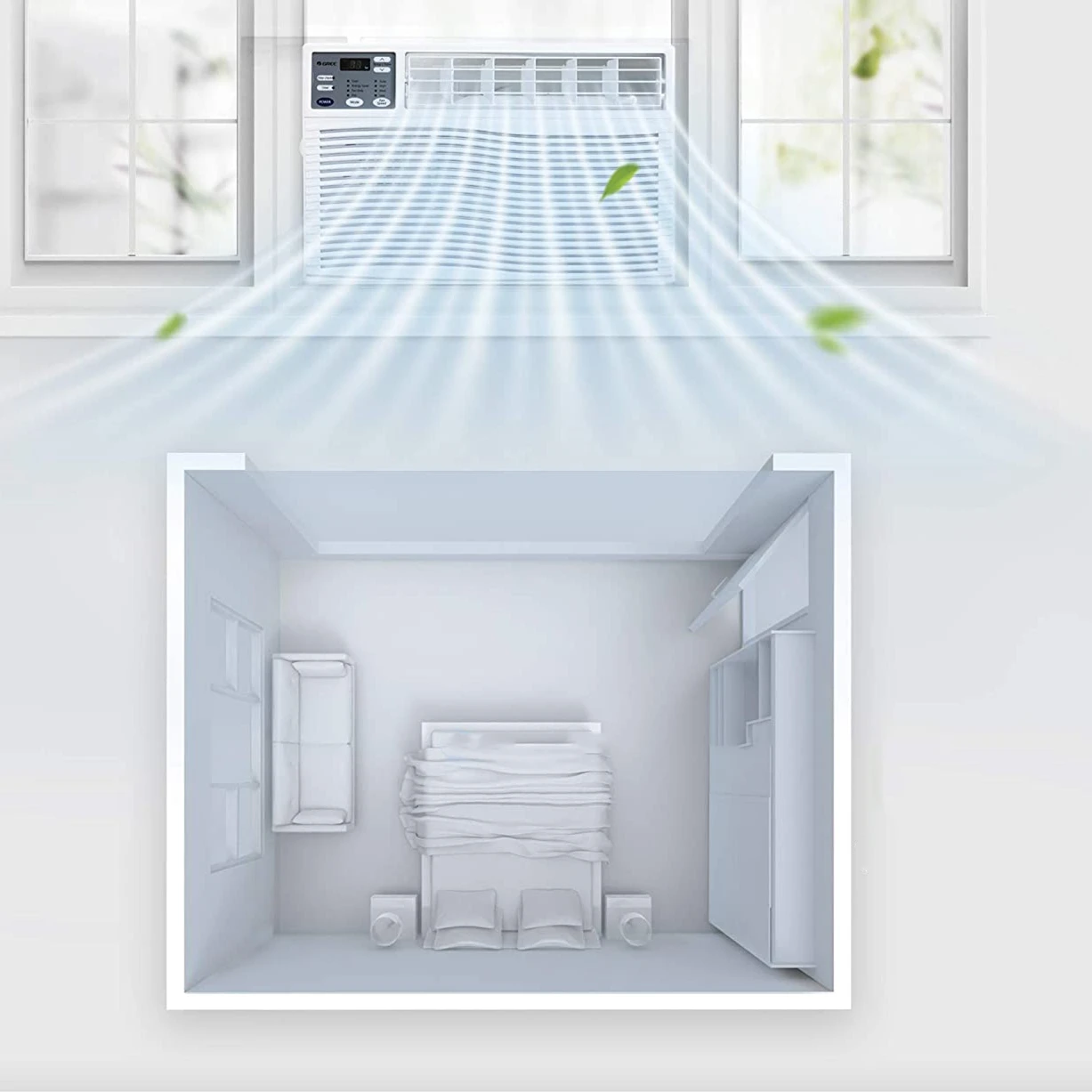 Wholesale Price Mini High Efficiency 8000 10000 12000 BTU Cooler Fan Window Air Conditioner for Room