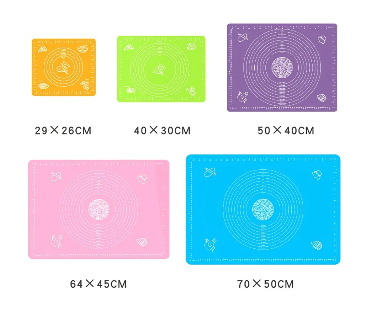 2022 Trending Hot Products Grill And large Baking liners Eco-friendly Measurements Custom Silicone Baking Mat For Pastry Rolling