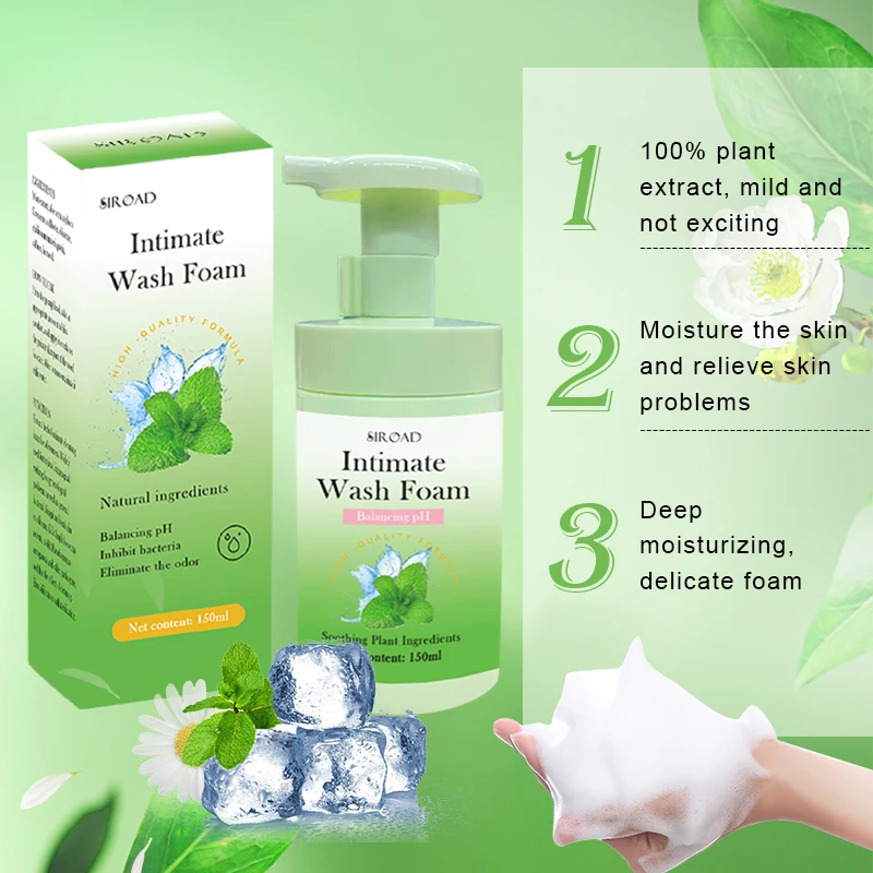 OEM Organic Vaginal Ph Balance mint Yoni Wash Feminine Hygiene Care Intimate Vagina Probiotics Foam Wash Gel Yoni Foam Wash