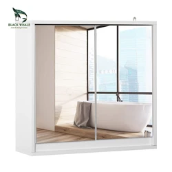 Manufacturer Supplier Hotel Organizer Modern Storage Designs Wall Mounted Bathroom Furniture Sets Cabinet Mirror