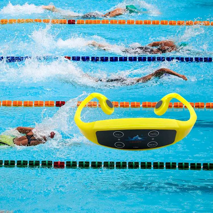 Waterproof Skiing Swimming Teaching Equipment Durable Snowboarding Swimmer Receiver Bone Conduction Headphone